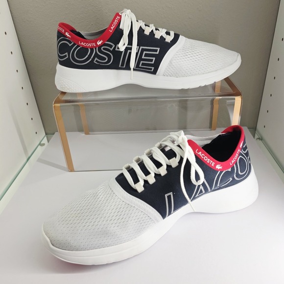 Lacoste Other - Lacoste Men Sneakers LT‎ FIT 119 White/Blue/Red 9.5